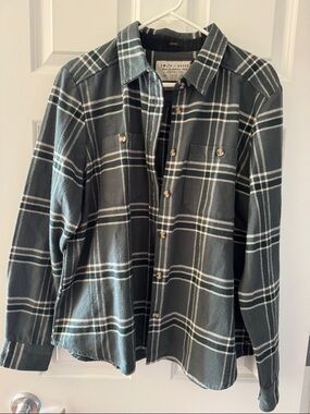 Women’s Smith + Rogue Dark Green Plaid Button-Up Shirt size XL